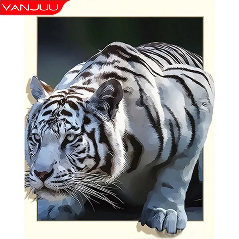 

5D Diamond Painting Tiger Full Drill Diamond Mosaic Painting Animal Diamond Embroidery DIY Rhinestones Home Decor