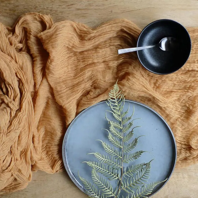 Шелковый Шарф В Стиле Ретро Скатерть Бохо Дорожка Для Стола С Оборками