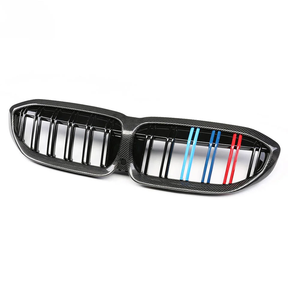 Передняя решетка из углеродного волокна для BMW 3 Ser G20 G21 M Style W/H трехцветная почек