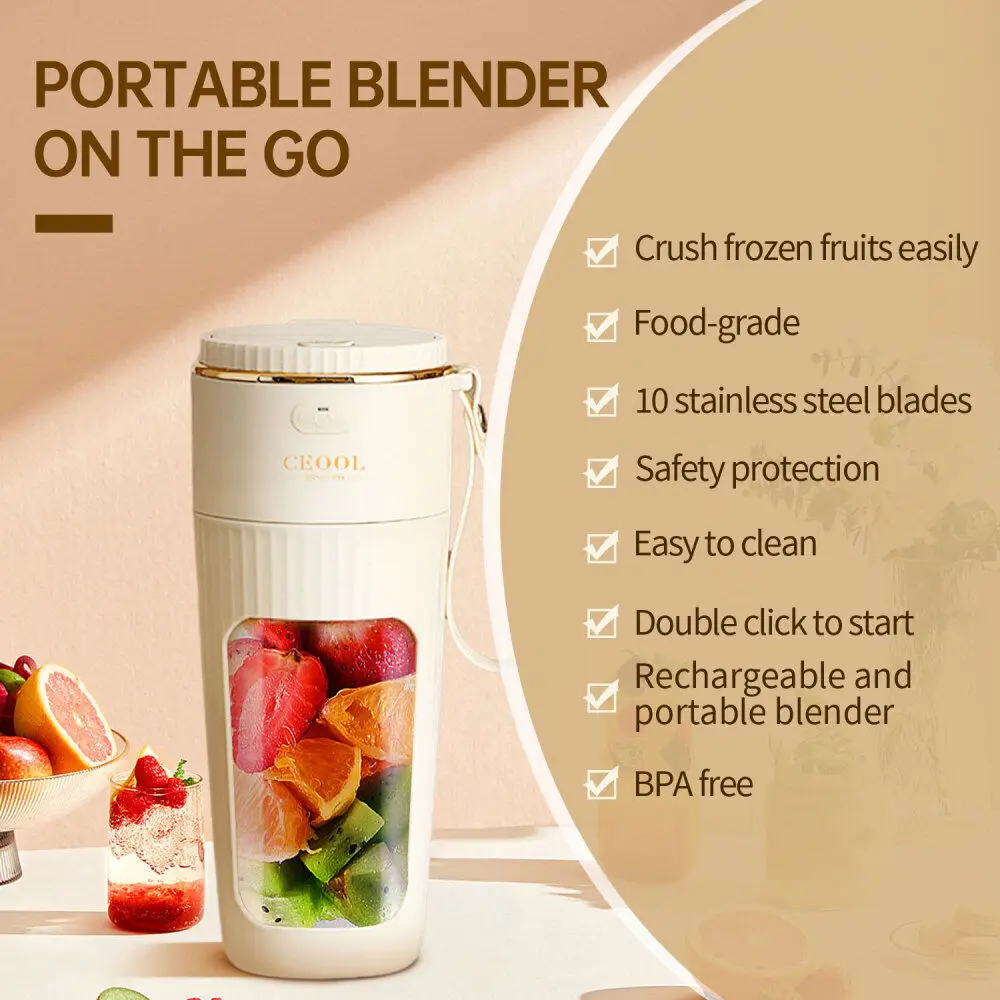 

Xaomi Mixers Fresh Fruit Juicers Usb Rechargeable Portable Juice Bottle Mini Fast Electric Blender Juice Smoothie Ice Maker Home