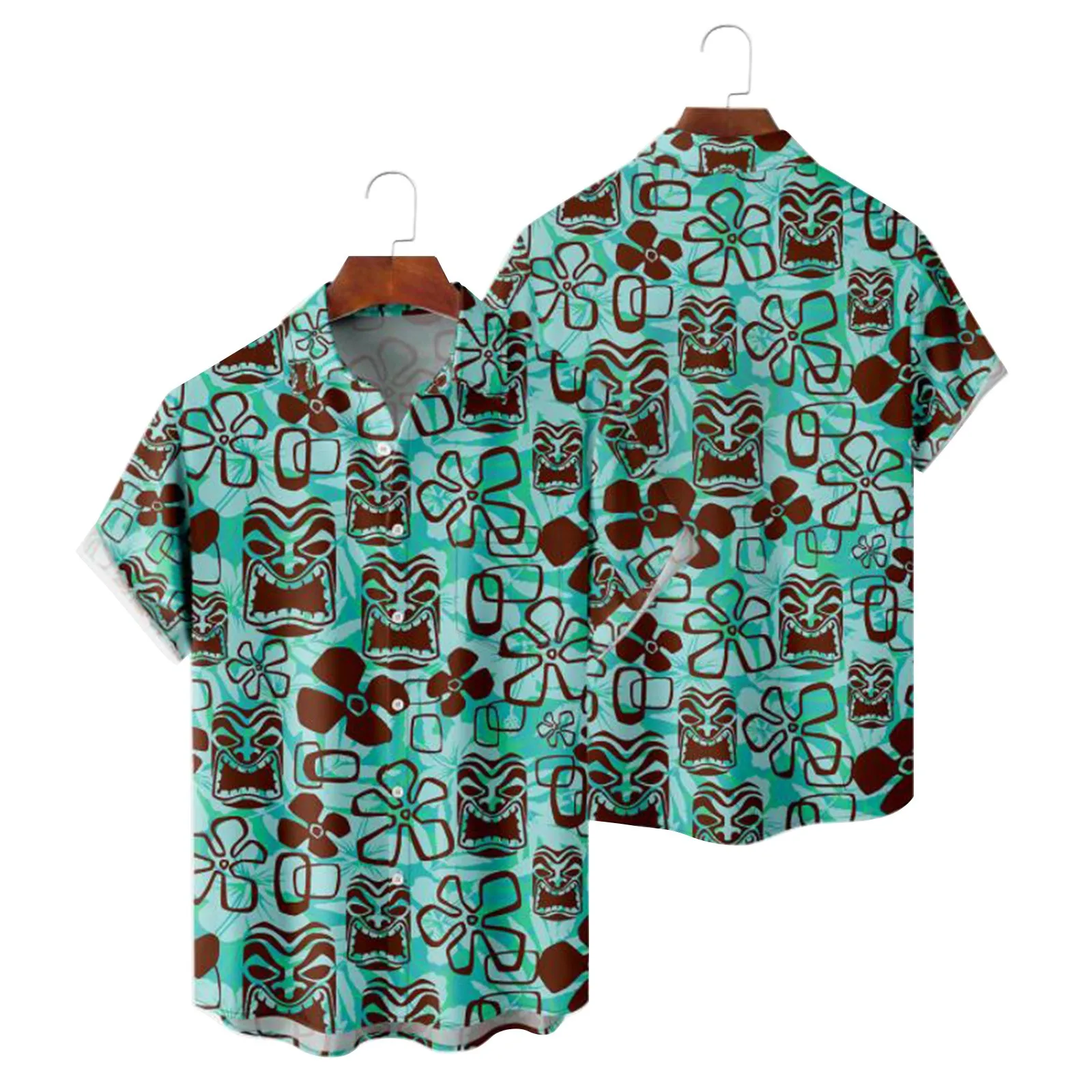 

Mens Printed Hawaiian Shirts Short Sleeve Button Down Beach Shirts Shirt For Man Fitted Shirt