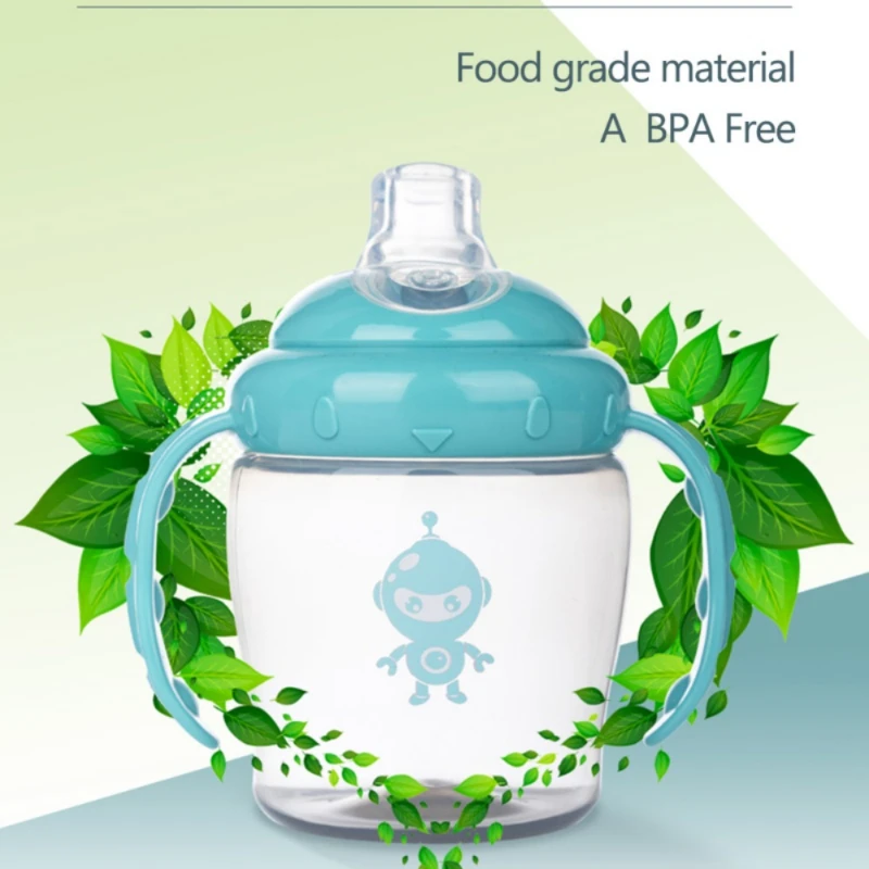 

260 мл Sippy чашка герметичная безопасная бутылочка для кормления Утконос Детские Бутылочки для обучения ребенку питьевые бутылочки чашки для ...