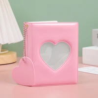 3 inch photocard holder heart love hollow photo album 32 pockets polaroid album mini instax pictures storage bag collect book