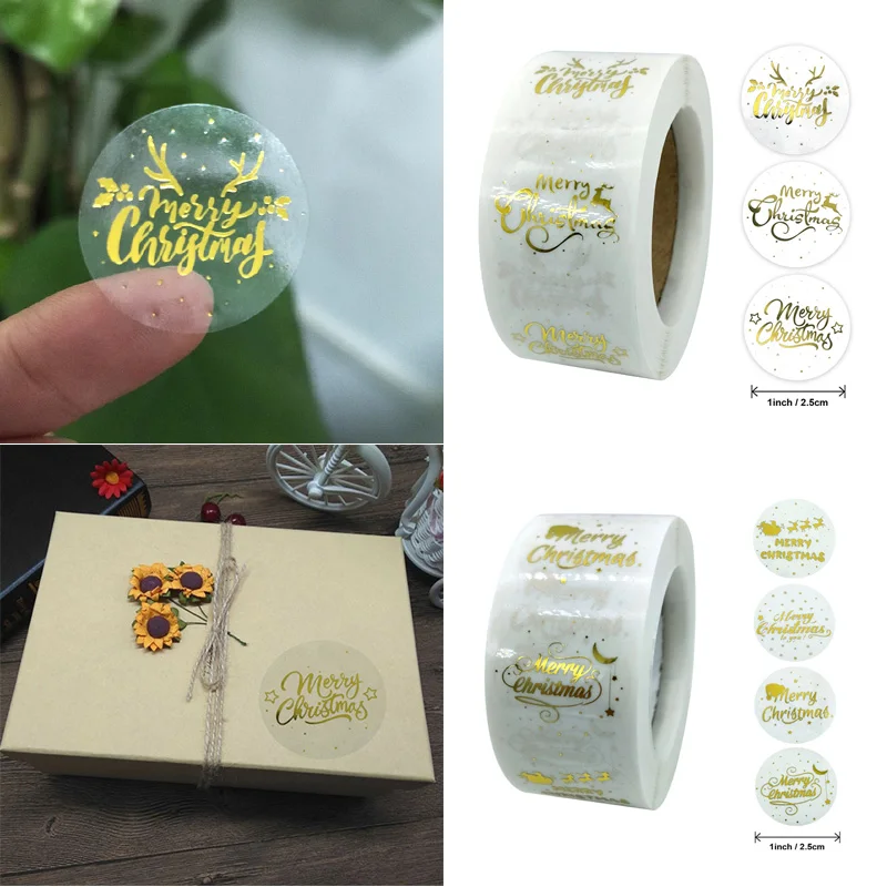 

50-500 шт., круглые наклейки для деловых карт