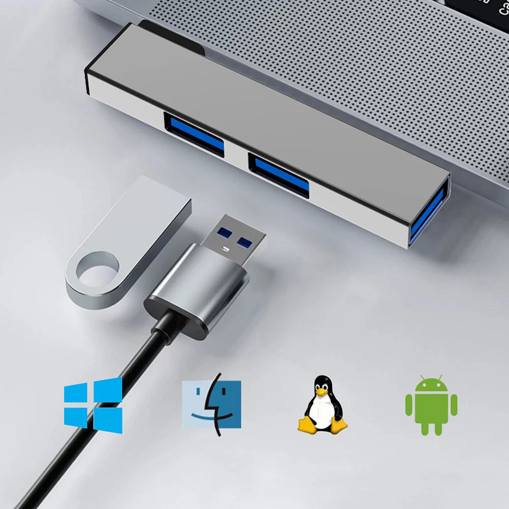 Док-станция USB 3 в 1 скорость 5 0 Гбит/с 3.0/Type-C 3.0–3 USB-концентратор типа C 3-портовый