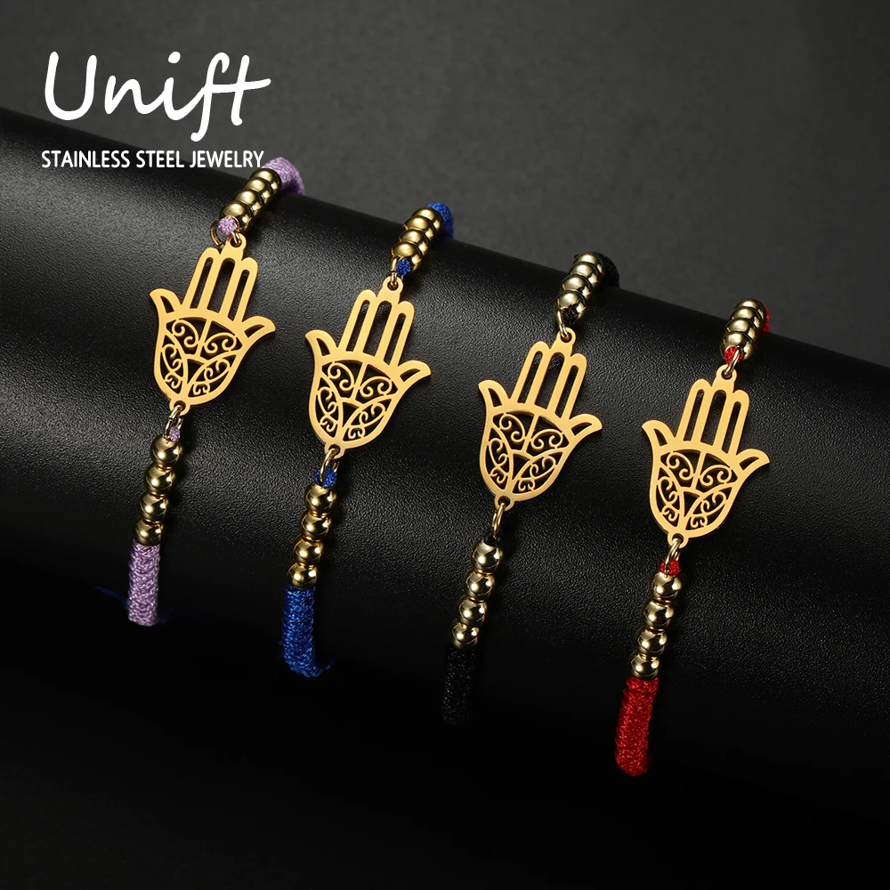 Unift Фатима женские подвески из нержавеющей стали веревочная цепочка ювелирные