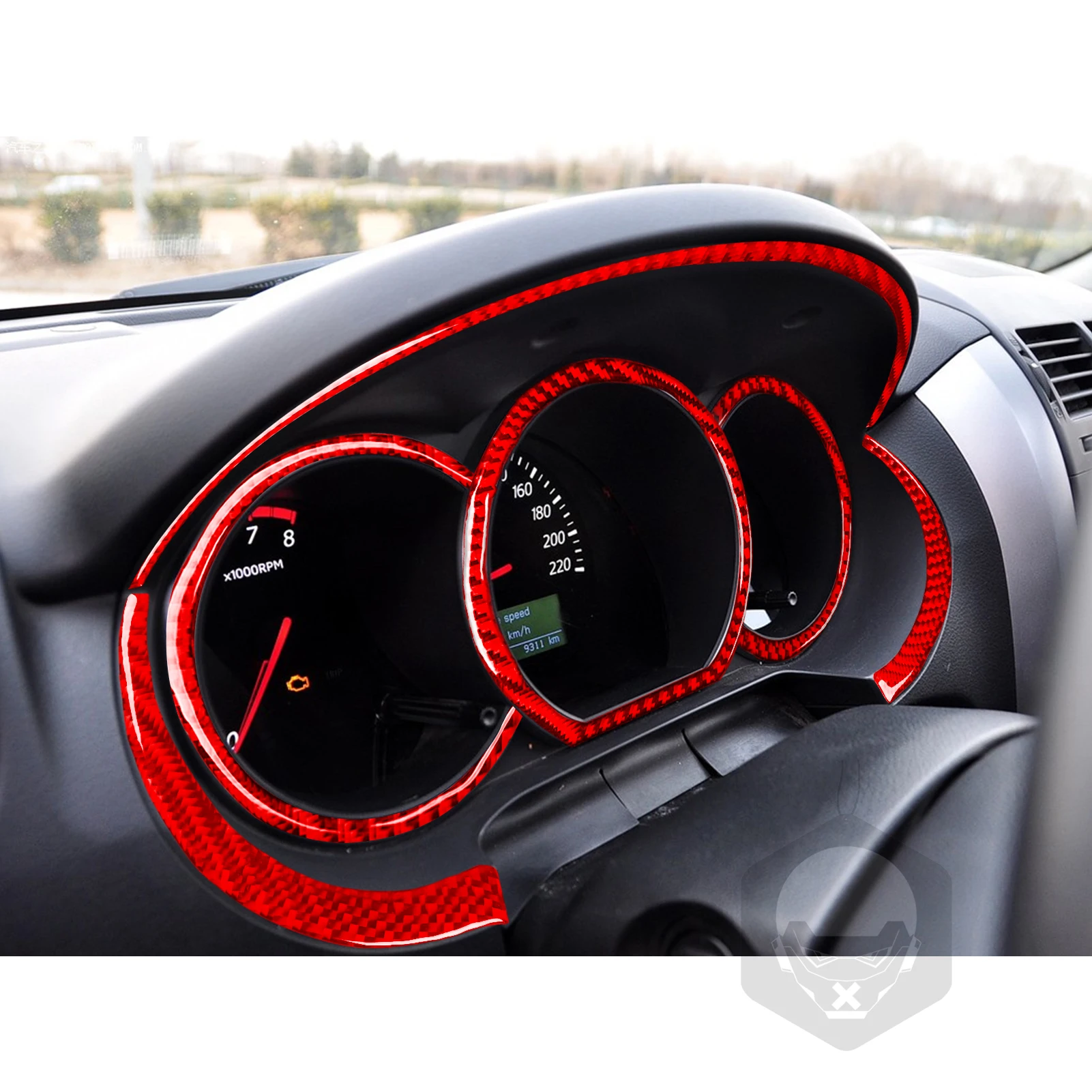 Углеродное волокно для Suzuki Grand Vitara 2006-2013 спидометр датчик топлива панель Рама