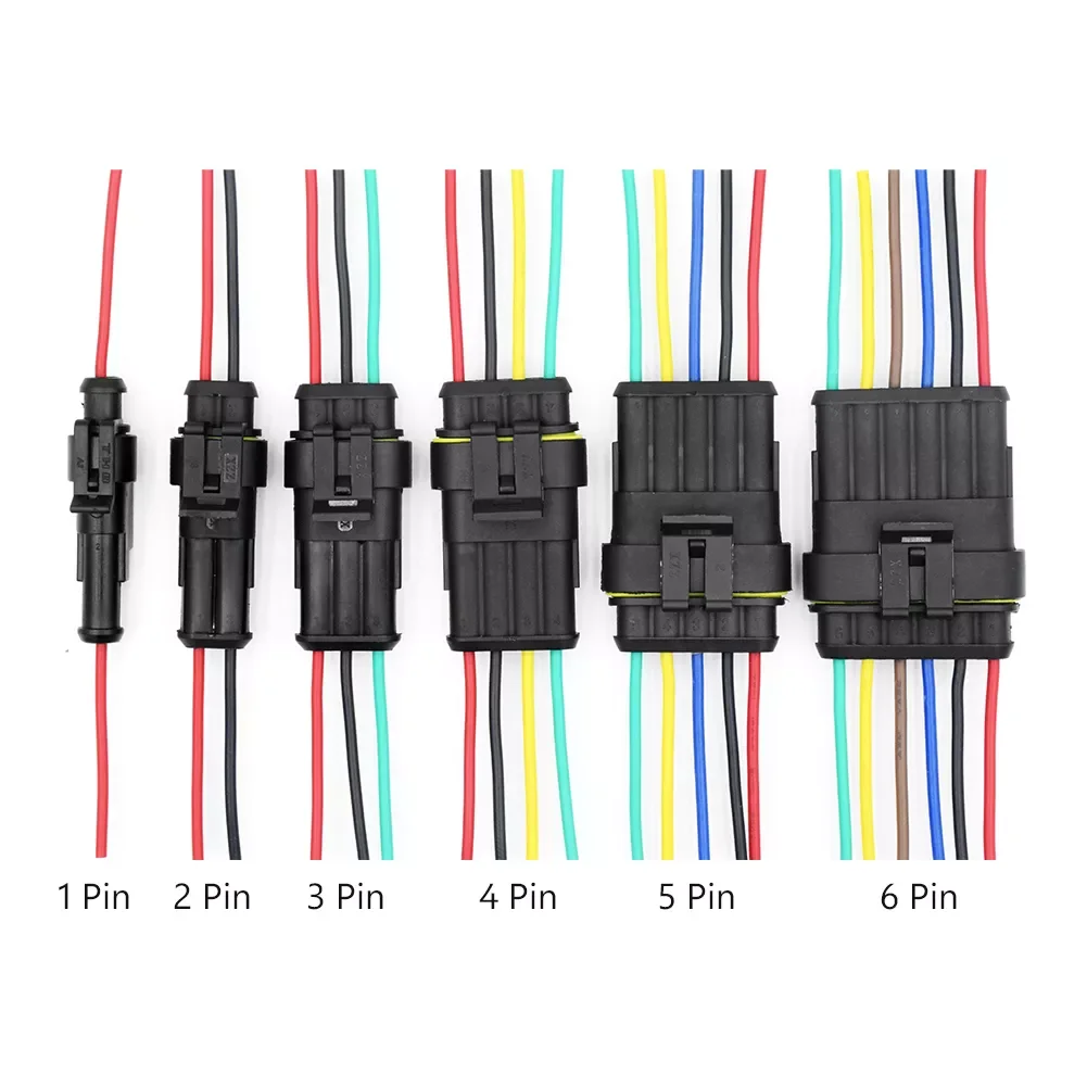 

1/2/3/4/5/6 Pin Way Car Waterproof Electrical Auto Connector Male Female Connector Plug Wire 18 AWG harness for Car Motorcycle