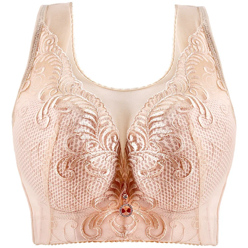 

Upper Support Large Size Large Cups Gather to Collect Auxiliary Breasts No Steel Ring Bra Fat Mm Big Breasts Show Small and Thin