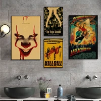 movie poster kill billfight clubthe beetlejuice vintage posters kraft paper sticker home bar cafe decor art wall stickers