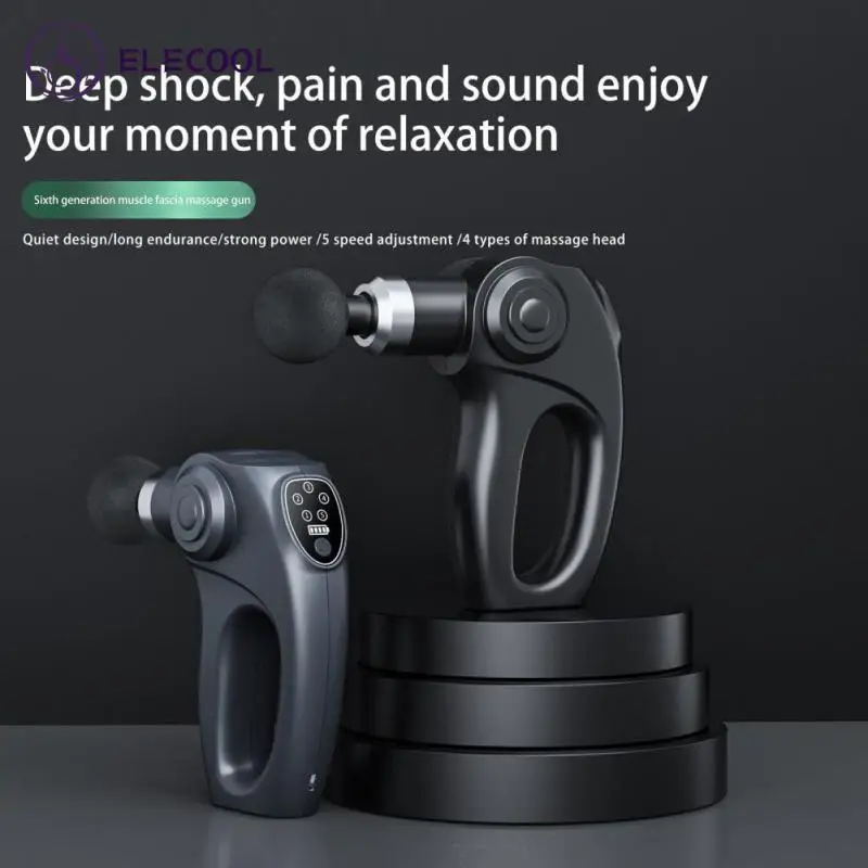 

4 Heads Massage Gun Deep Tissue Percussion Muscle Massager Relieve Pain Ultra-quiet Neck Back Body Relaxation Electric Massager