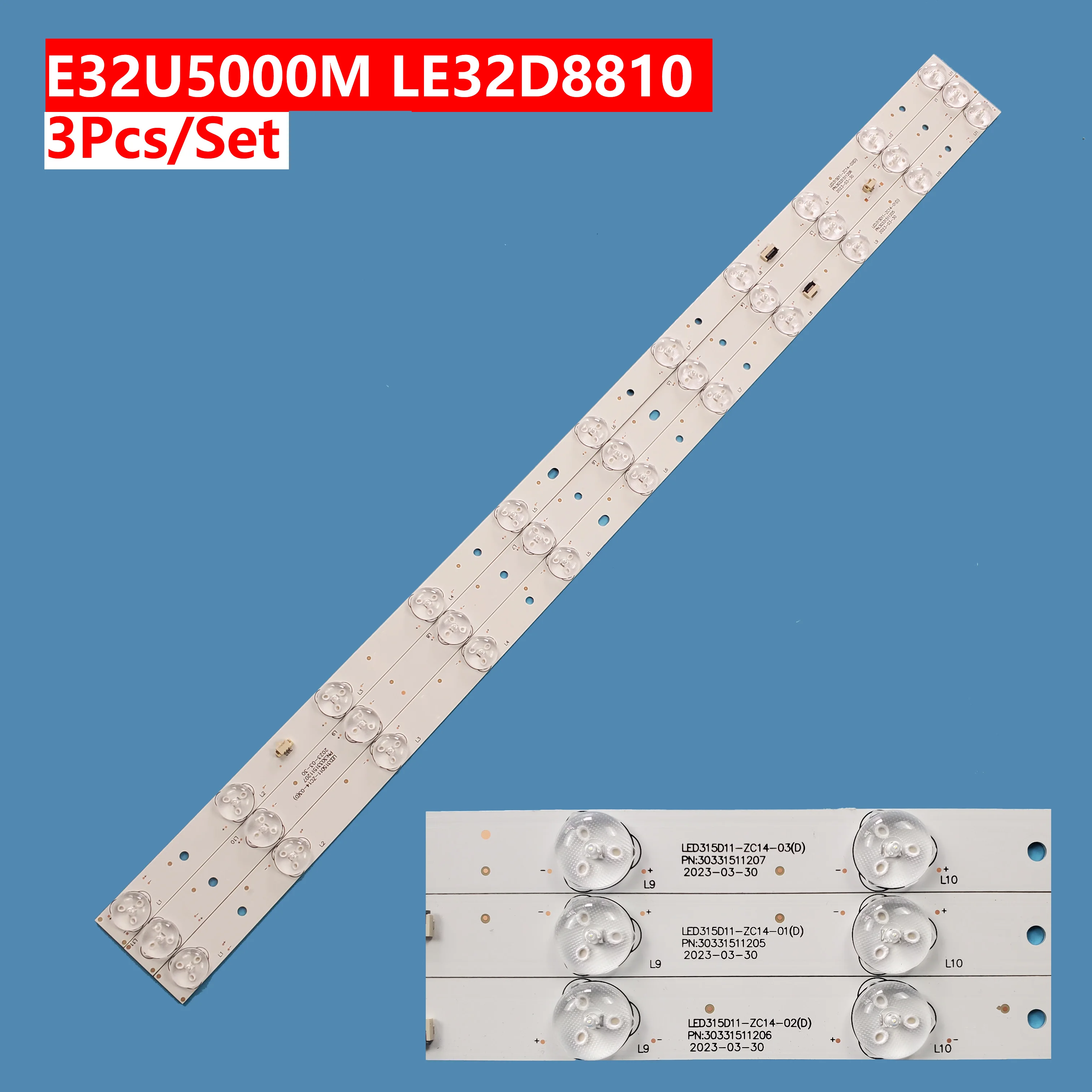 Новая светодиодная лента для подсветки ЖК-телевизора Φ (D) 02/03 (D) для TCL L32C12 LE32E1600 LE32D8810 Haier E32U5000M