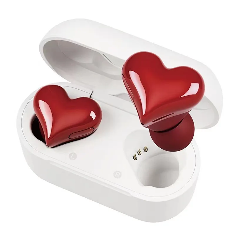 

New Original Bluetooth Wireless Headphones Heart-shaped Headphones Women's Headphones High-quality Heartshaped Earbuds Girl Gift