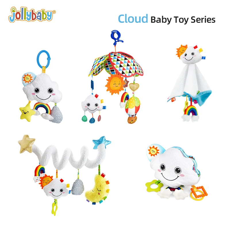 

Jollybaby Baby Crib Mobile Holder Bed Bells Rattles Distorting Mirror Hanging Musical Toys for Baby Nursery Pram Decorations
