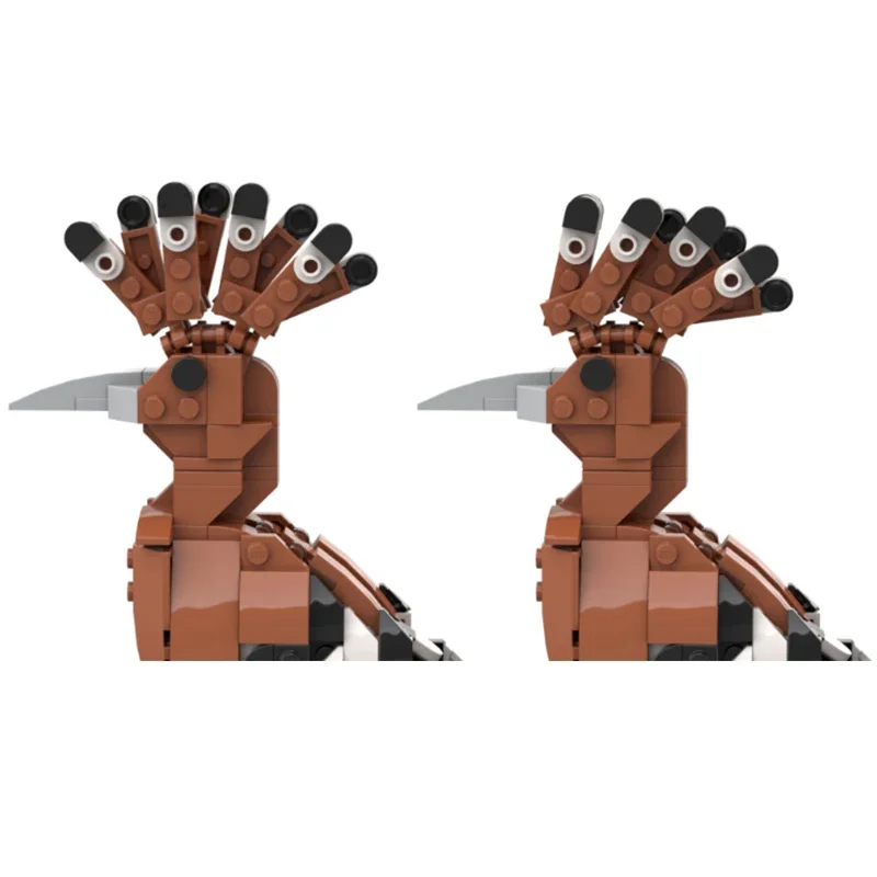 Современная модель птиц животных Moc строительные блоки красивая птица