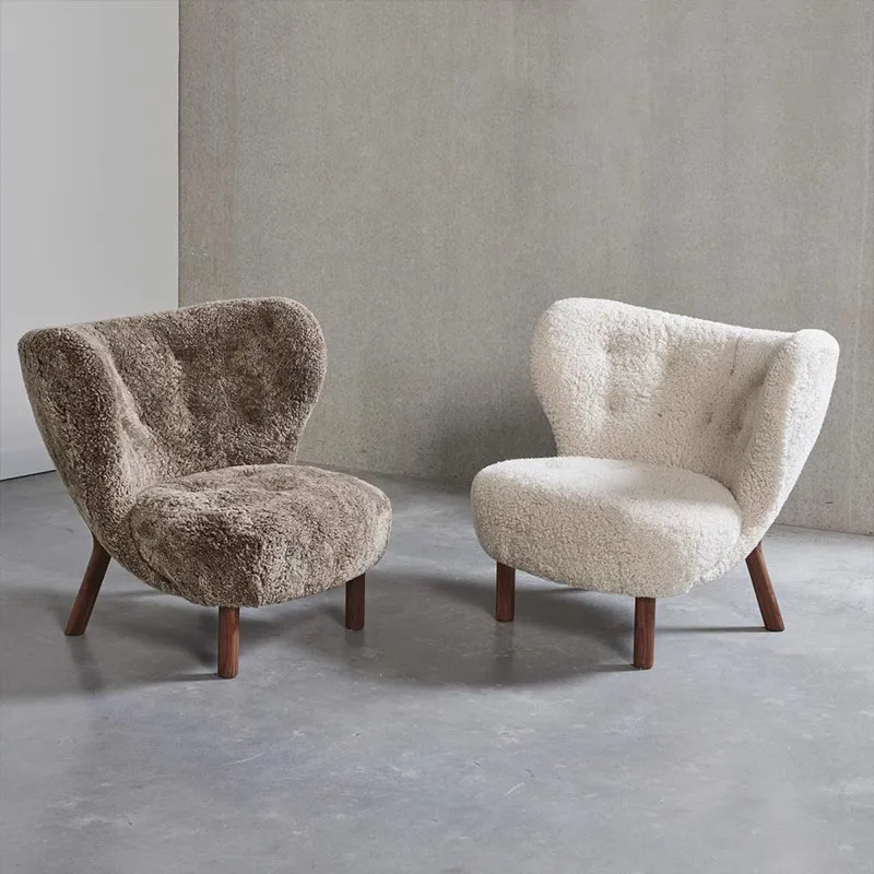 

White Wood Living Room Chairs Modern Garden Makeup Fashion Lounge Cute Chairs Designer Single Waiting Cadeira Home Furniture