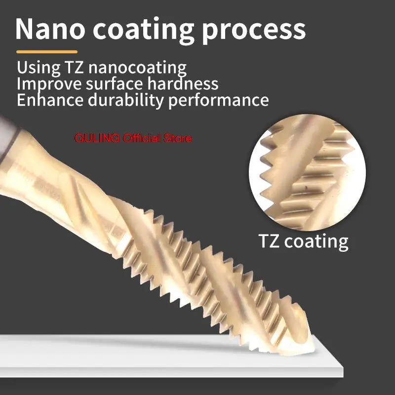 Спиральный рифленый кран HSSE TiAIN UNC 1-64 2-56 3-48 4-40 5-40 6-32 8-32 10-24 12-24 1/4 5/16 3/8 7/16 1/2 краны с