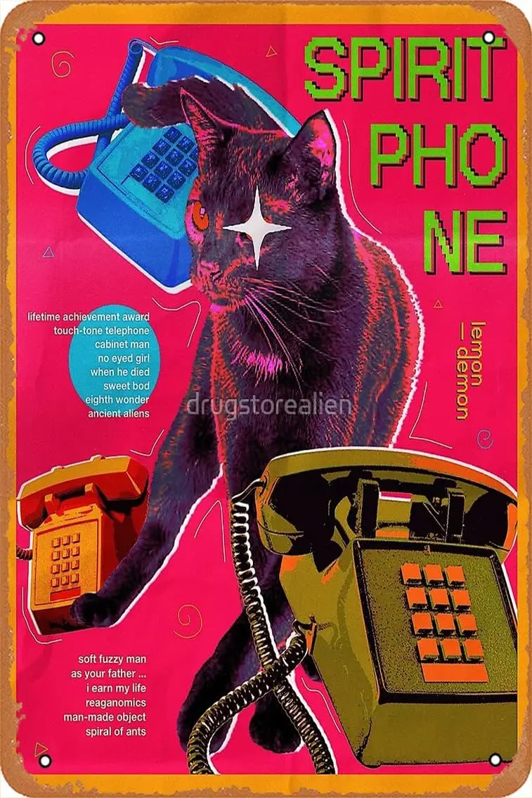 Spirit phone - Lemon Demon постер винтажный металлический жестяной логотип 30 48X20 32 см