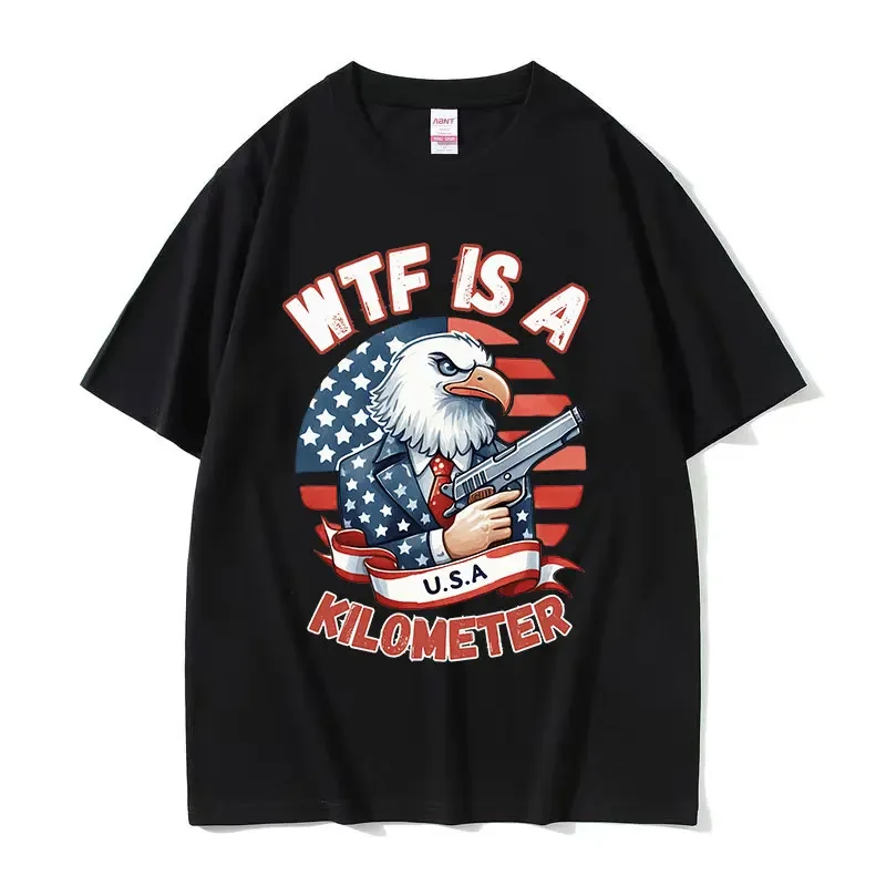 WTF это километровый мем футболка Америка 4 июля Орел забавные Графические