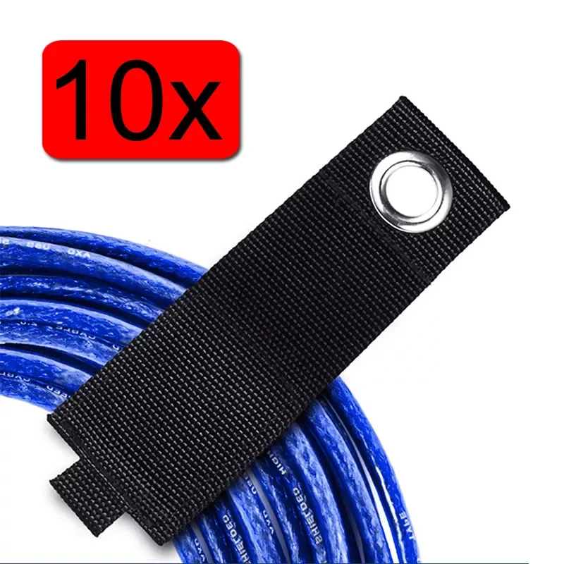 

10 PCS Heavy Duty Extension Cord Holder Organizer Hook Loop Storage Strap for Car Trunk Tools Organizer also for House Basement