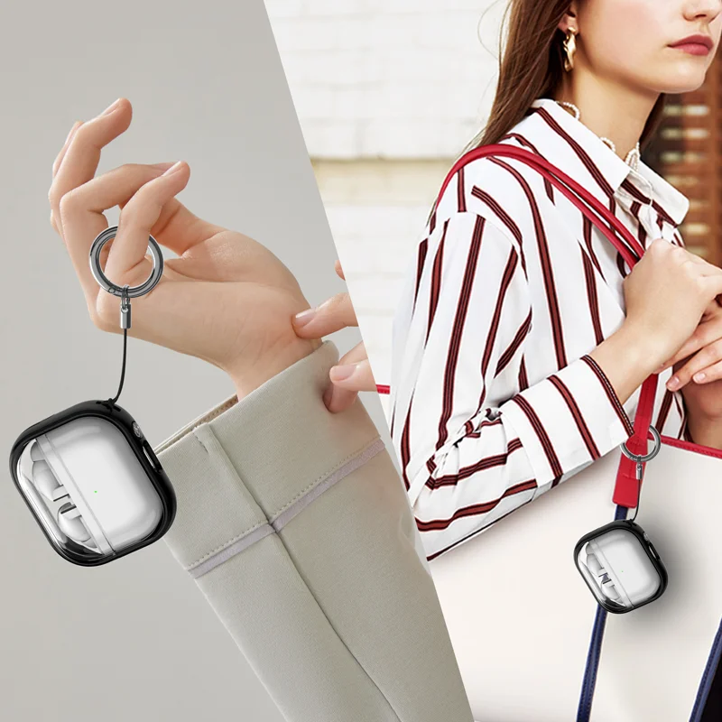 Прозрачный чехол для наушников с подставкой для Samsung Galaxy Buds 3 ProBuds 3, Bluetooth-наушники, зарядное устройство, брелок, чехол для наушников (art.: 3920cc47ff802) - 3920cc47ff802