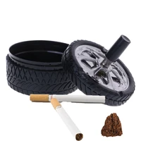 press tire shape car ashtray with lid windproof rotation flame retardant ash tray for accessories cigarette cylinder holder