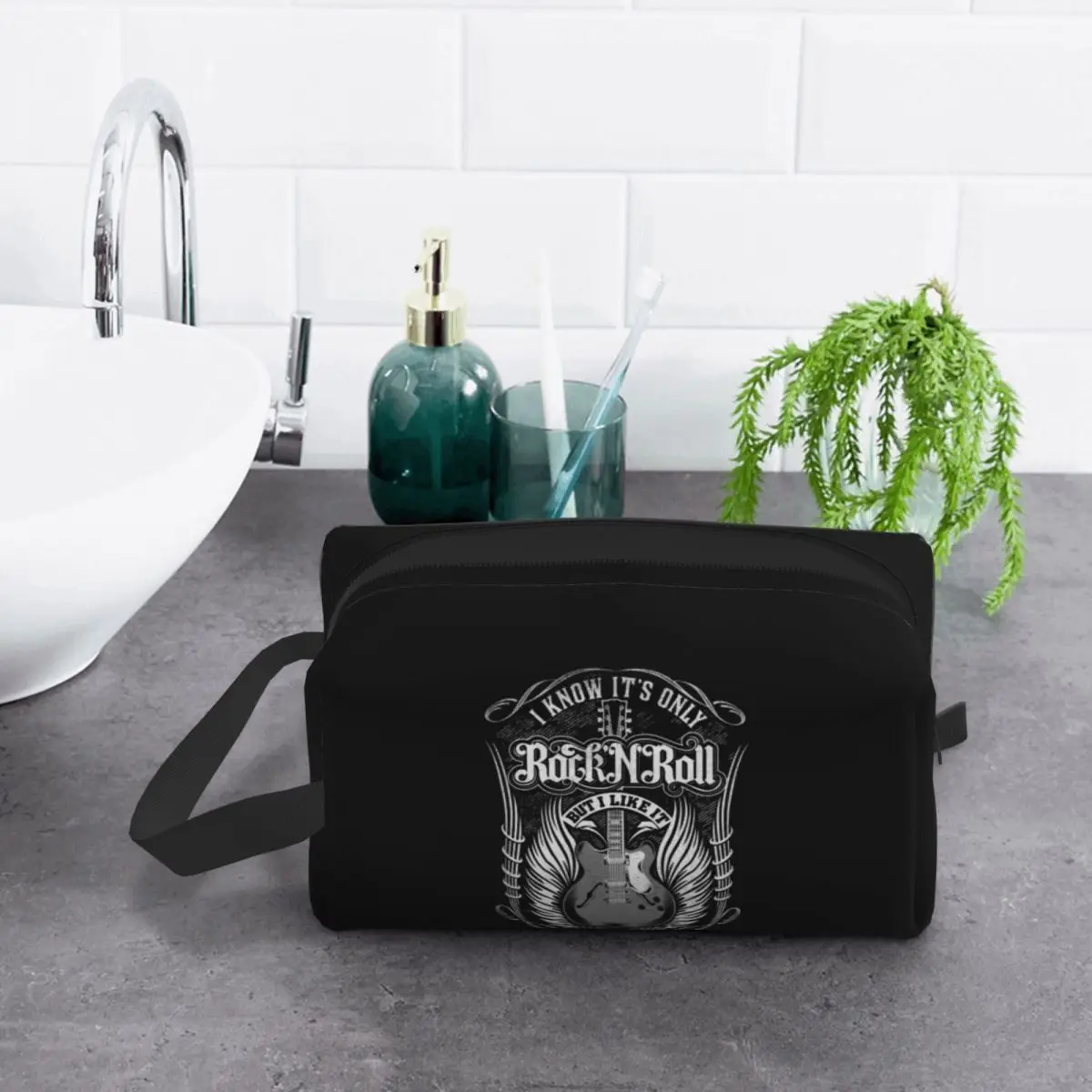Drummer Drums Monkey Funny Kids Gift Toiletry Bag Women Pop Music Lover Makeup Cosmetic Organizer Lady Storage Dopp Kit Box images - 6