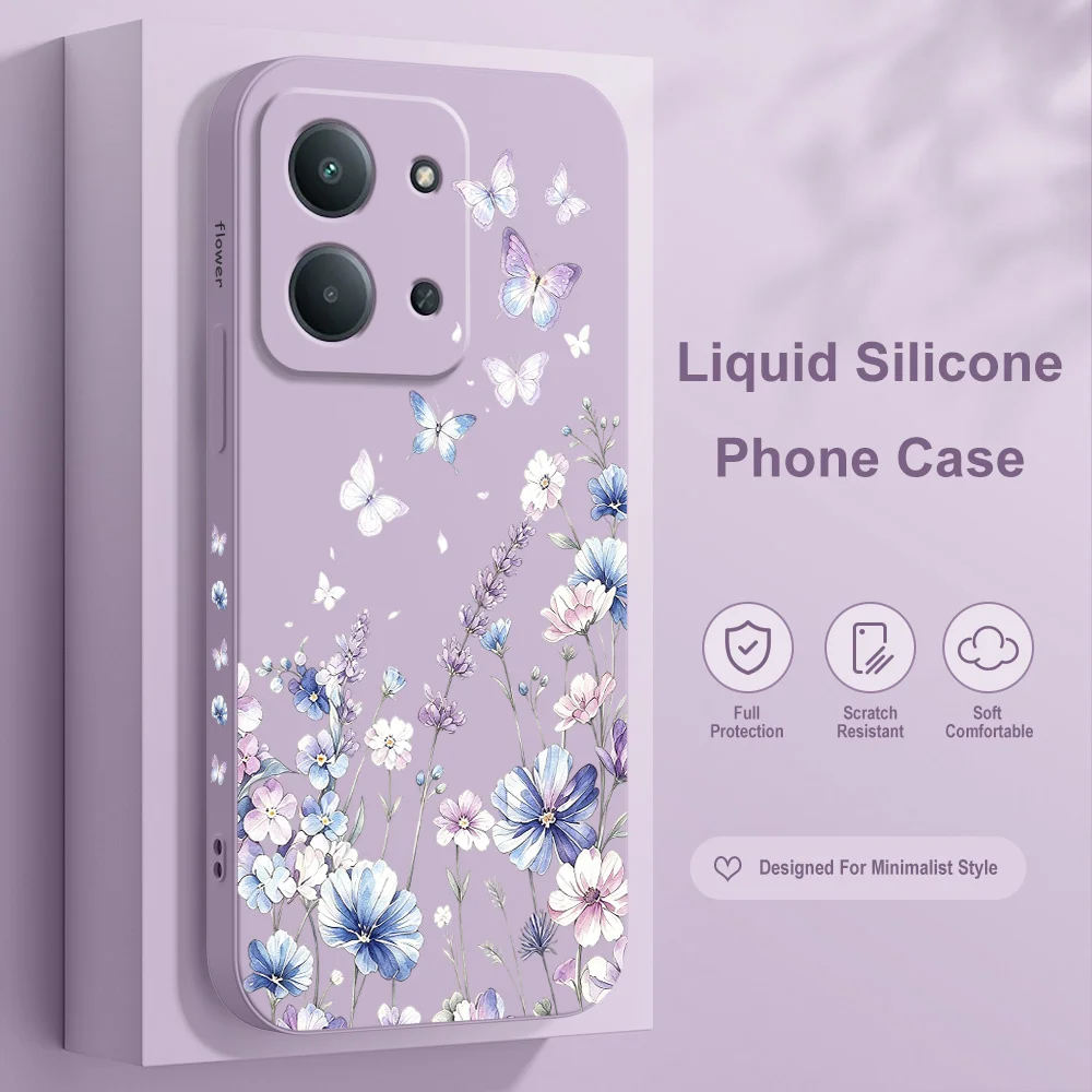 Фото Чехол для телефона Lily Butterfly для Xiaomi Poco X8 M8 F8 X7 M7 F7 X6 M6 F6 X5 M5 F5 Pro Max Ultra 4G 5G, мягкий силиконовый чехол. №1