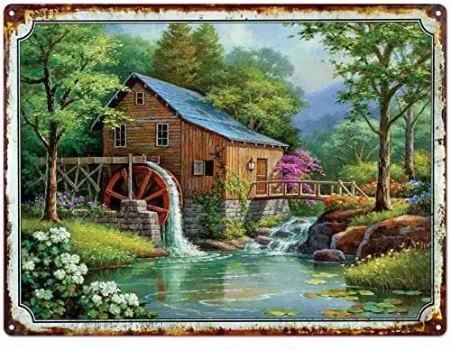 

Good Morning Country Tin Signs, Vintage Metal Tin Sign for Men Women, Wall Decor Home Decorative Signs