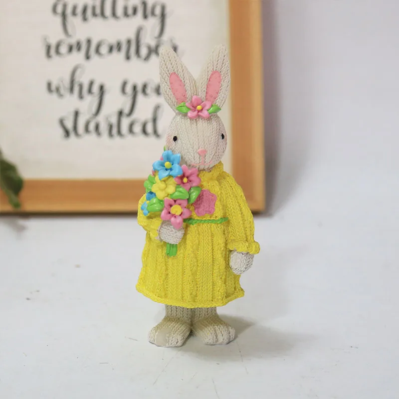 Вязаный шерстяной Кролик Кукла Эстер вечевечерние Вестерн счастливая Пасха