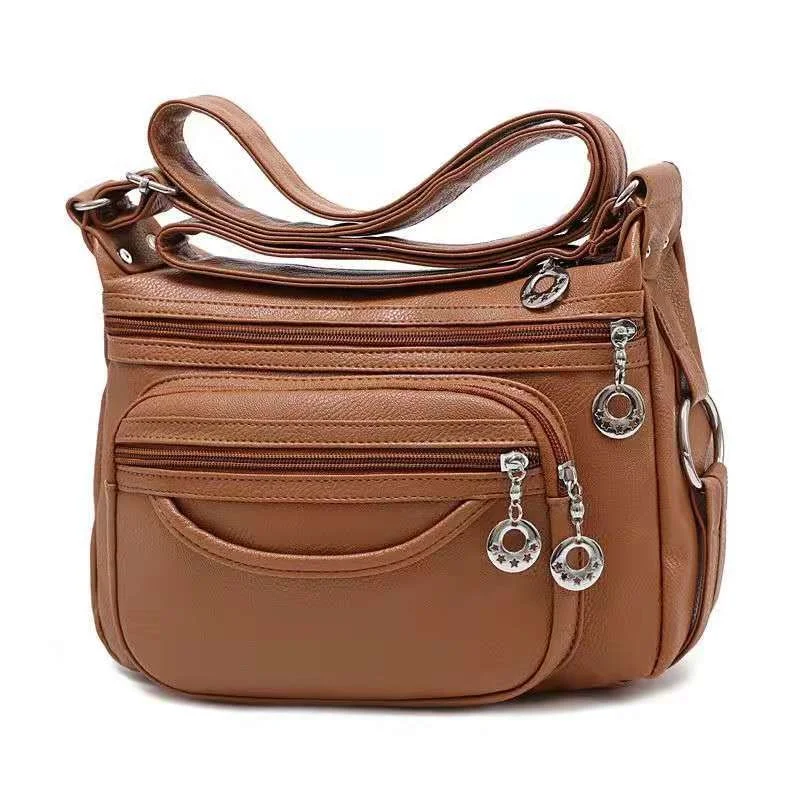 

Сумка через плечо из искусственной кожи для женщин, однотонная винтажная дизайнерская дамская сумочка на ремне