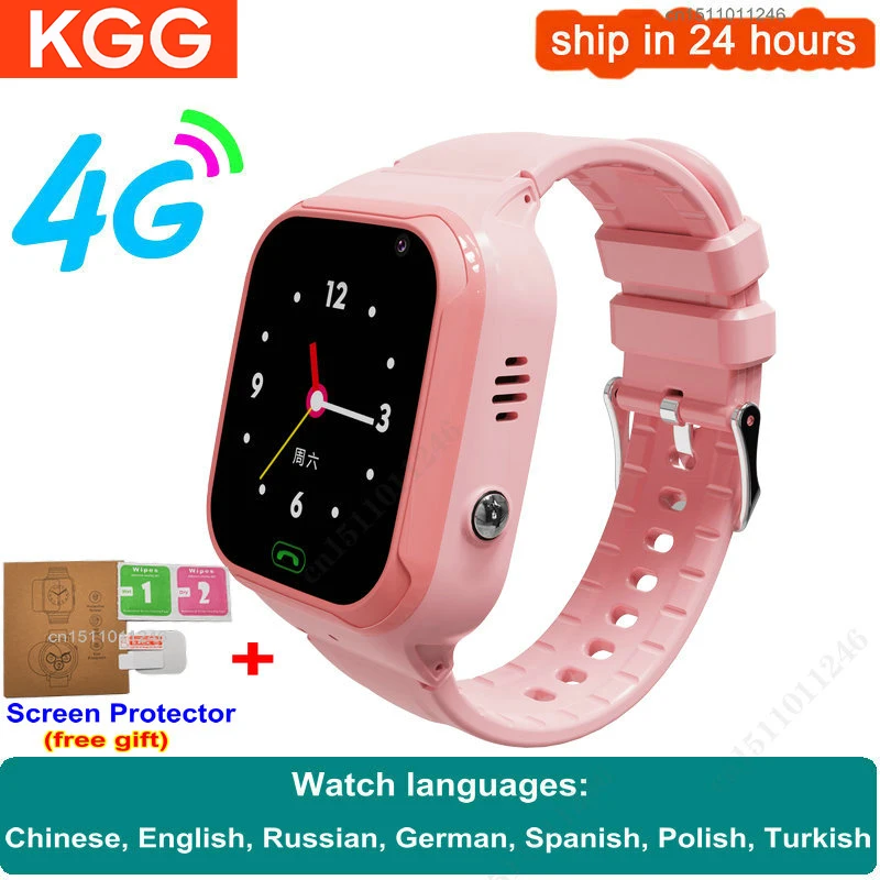 Детские умные часы 4G LBS Wi-Fi видеозвонок SOS IP67 водонепроницаемые С Монитором Камеры