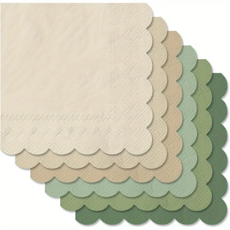 

Одноразовые бумажные салфетки для коктейлей Sage Green, 120 шт.