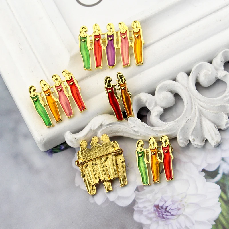 Эмалированная булавка для лучших друзей 5 стилей романтичные Металлические