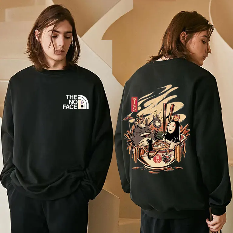 

Anime No Face Man Printed Sweatshirt 90s Casual Streetwear Unisex Manga Fashion Sweatshirts Men Women Vintage Graphic Pullover