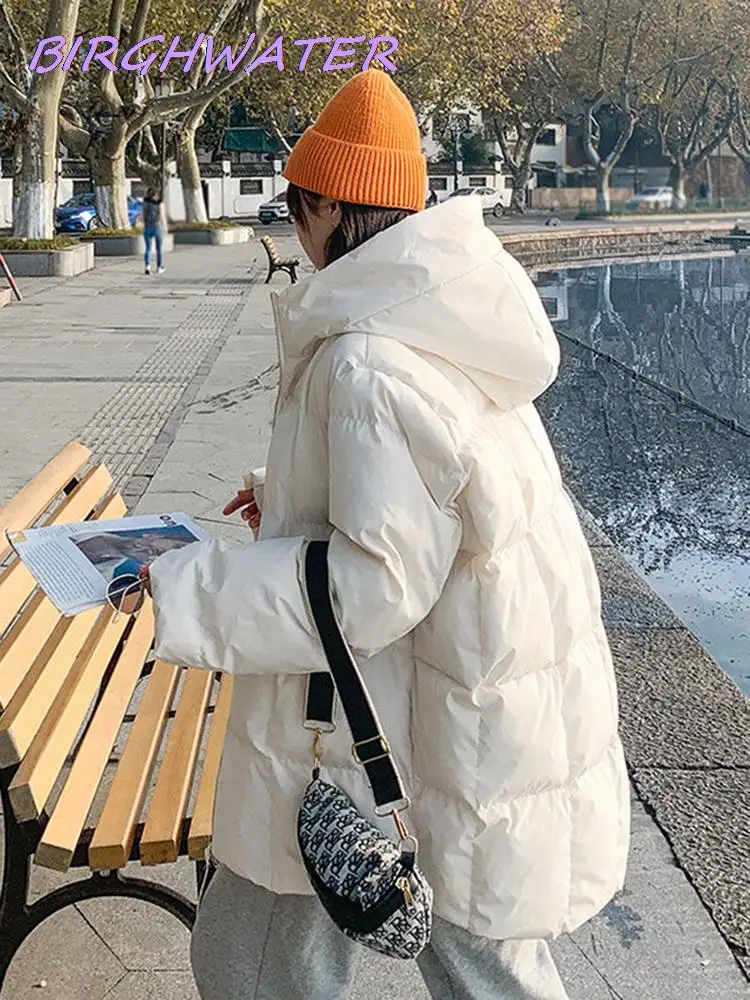 2022 New Winter Jackets Women Casual Parka Thick Warm Cotton Puffer Coats Women Black Hooded Padded Fashion Streetwear Jackets