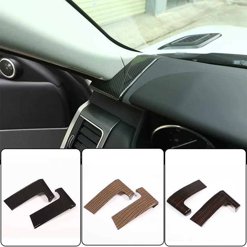 

New!! 1 Pair Carbon Fiber Style Dashboard Decoration Cover Trim For Land Rover Range Rover Sport 2014-2017 Car Accessories g