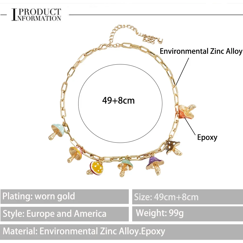Индивидуальные Модные Милые Красочные Подвески в виде грибов для женщин