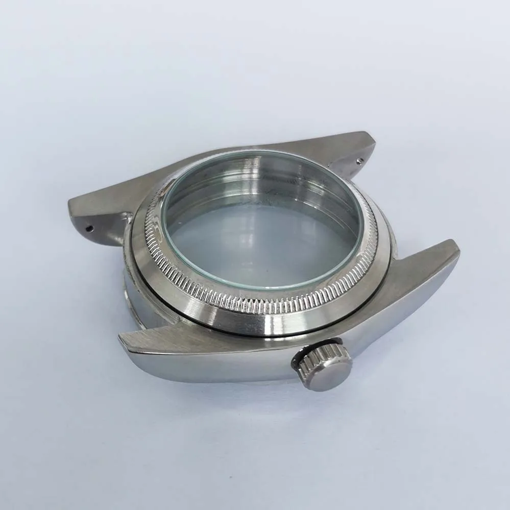 36mm case rose gold gold silver steel transparent back sapphire glass diamond bezel NH35/36 movement watch MOD NH35 case dial