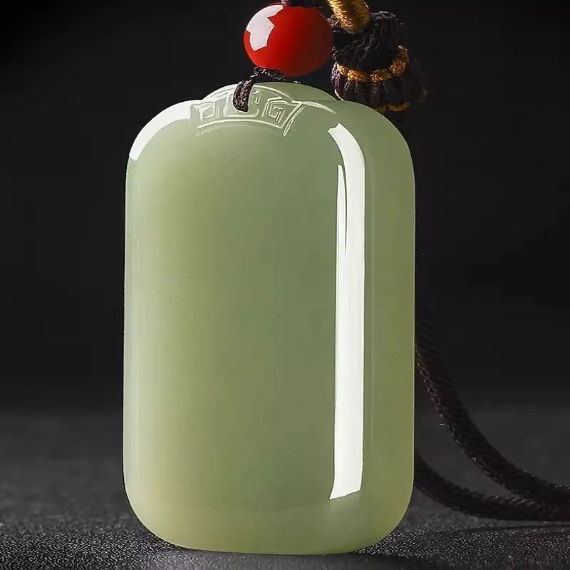 Кулон из натурального нефрита Синьцзяна Хэтянь мужское и женское ожерелье