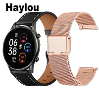 leather strap for haylou rs4 rs3 ls04 gst rt2 ls05s ls02 bracelet milanese watchband