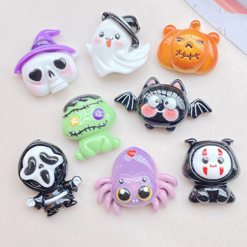 8 шт. новые милые резиновые Мультяшные призраки на Хэллоуин тыквы серия пауков