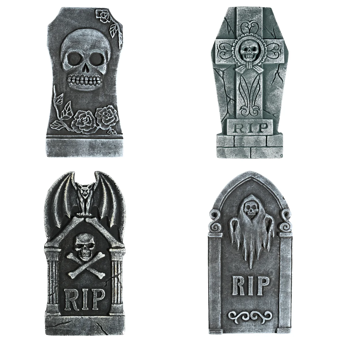 

4PCS Tombstone Decorations Realistic and Reusable Haunted House Yard Decorations and Accessories