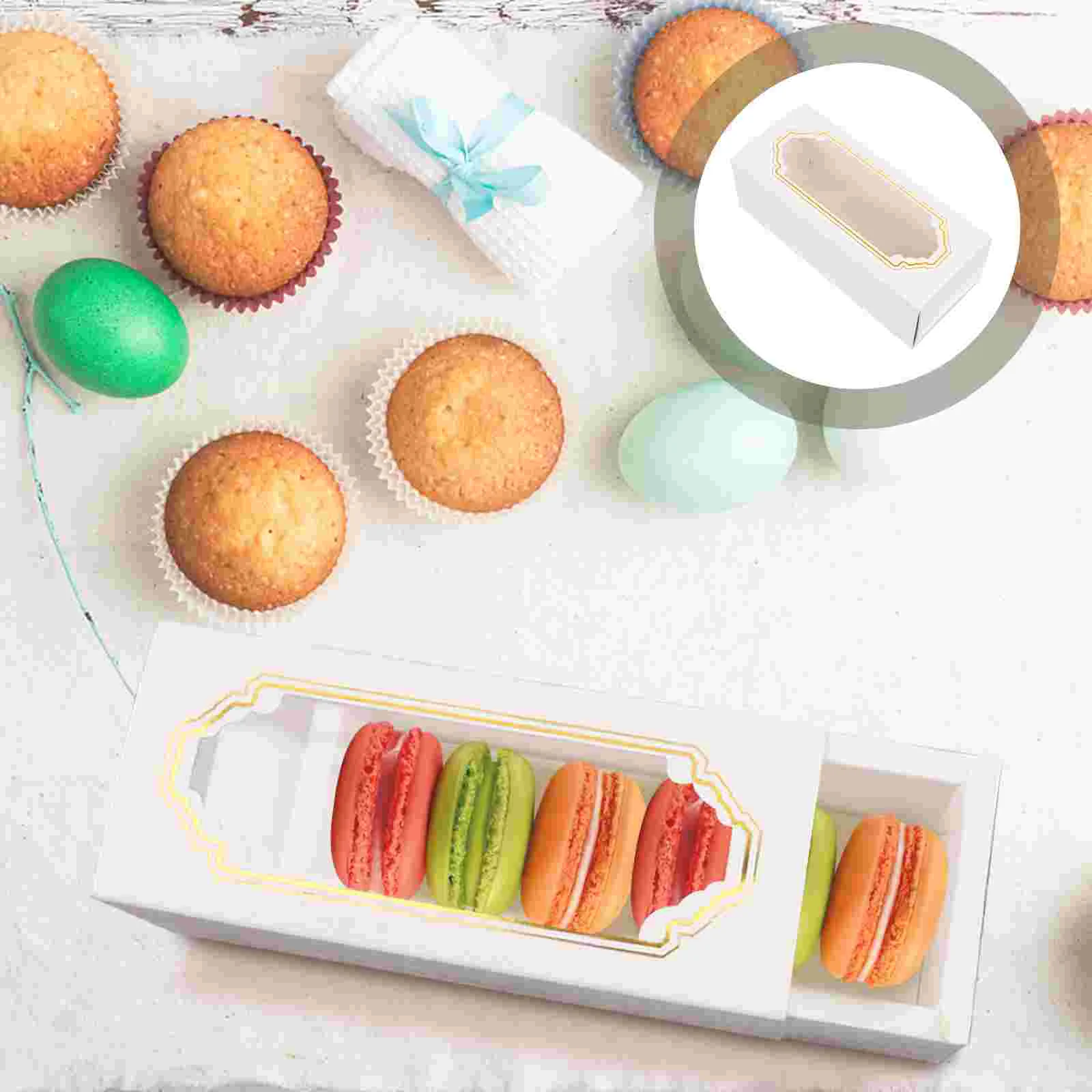 

Cake Box Packaging Container Roll Bakery White Casepacking Boxes Dessert Pastry Cardboard