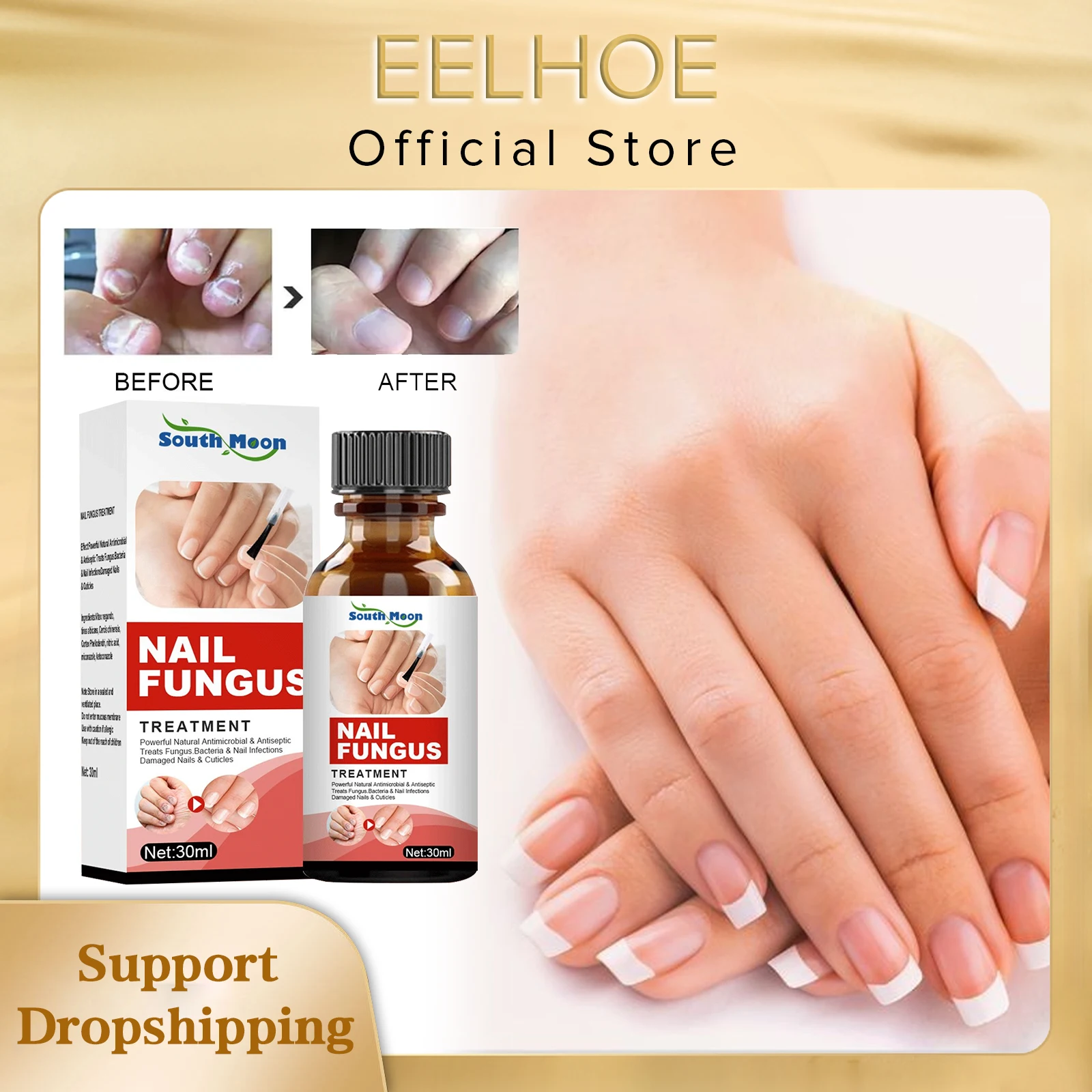 

Nail Repair Liquid Anti-fungal Anti Infection Treatment Serum Fast Remove Paronychia Onychomycosis Foot Nail Health Care 30ml