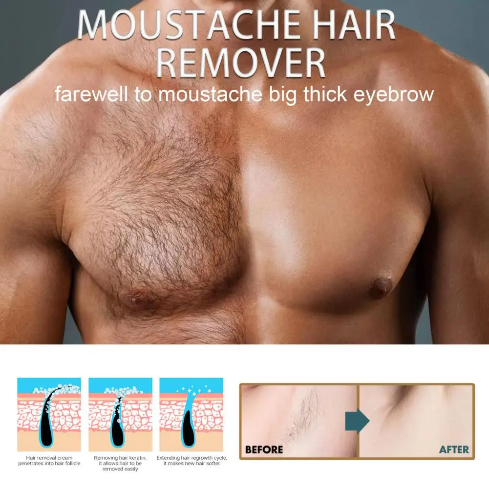 

50g/Box Hair Removal Cream Durable Gentle Painless Body Mustache Hair Remover for Men Hair Removal Wax Hair Remover