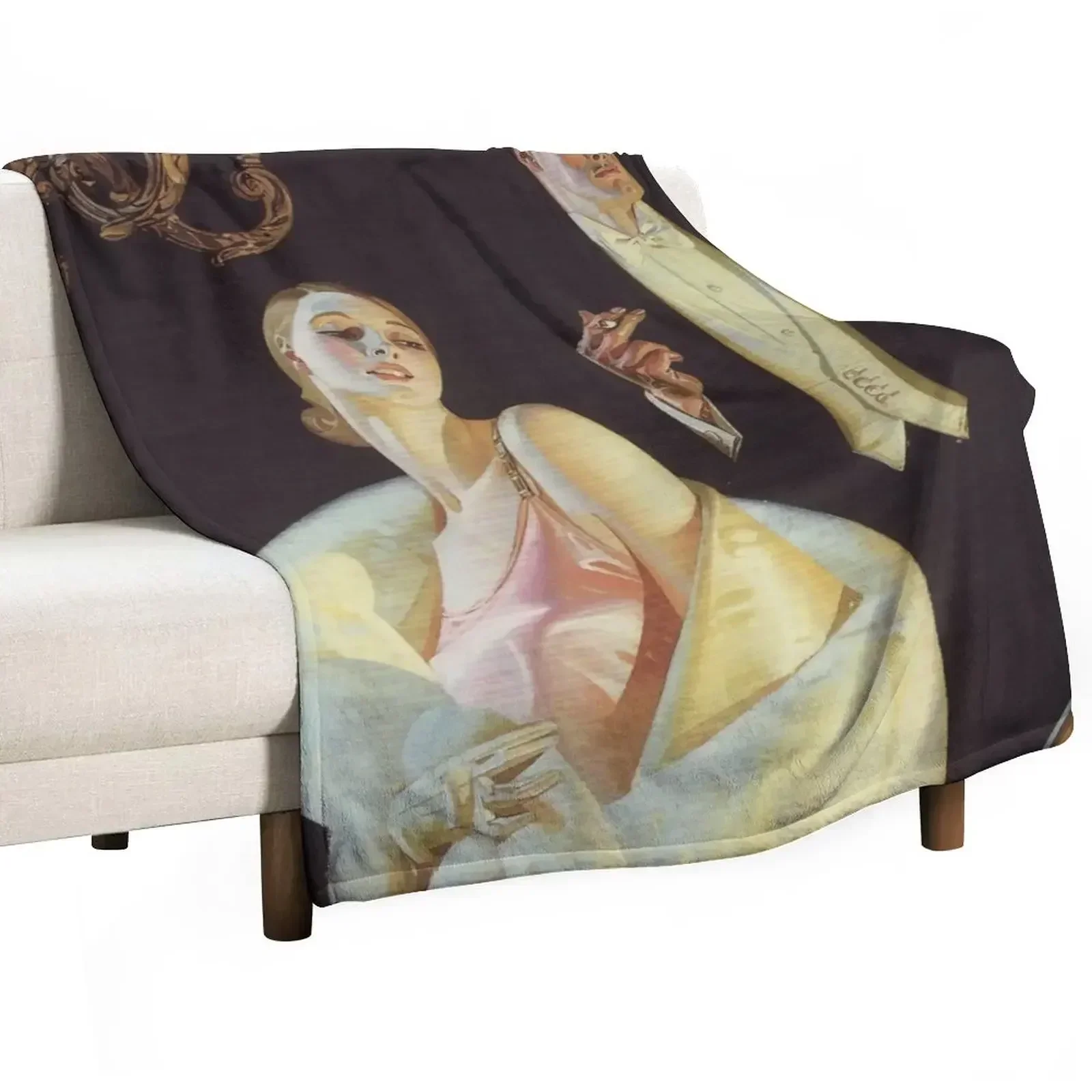 Пара спускающих лестнице от J.C. Leyendecker одеяло винтажные роскошные одеяла