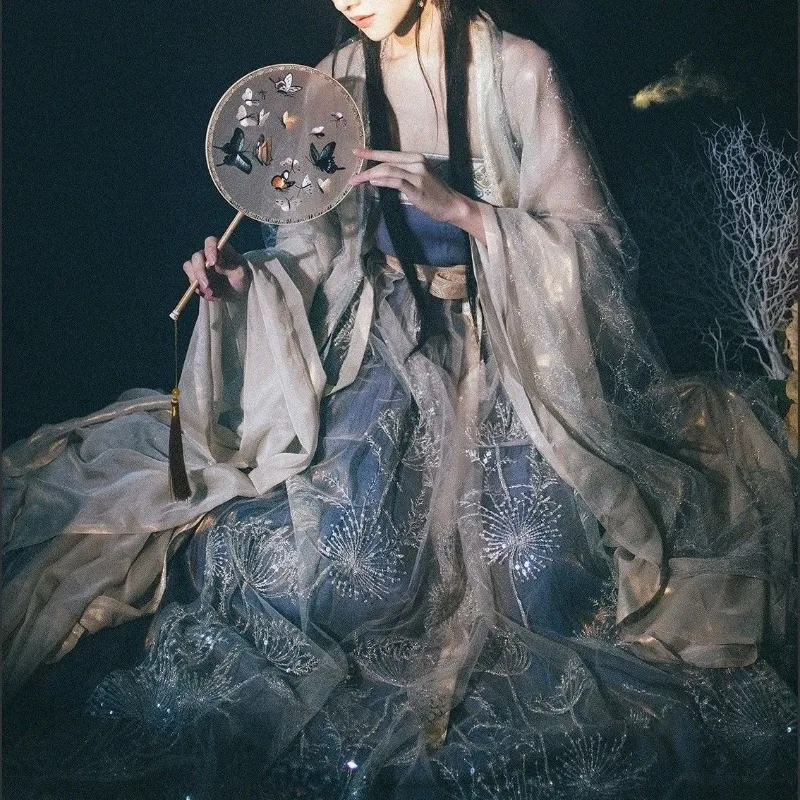 Женское платье Ханьфу COZOK полиэстер цветочное