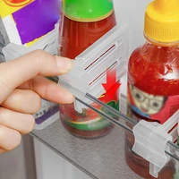 refrigerator storage partition board retractable plastic divider storage splint for kitchen diy bottle can shelf organizer