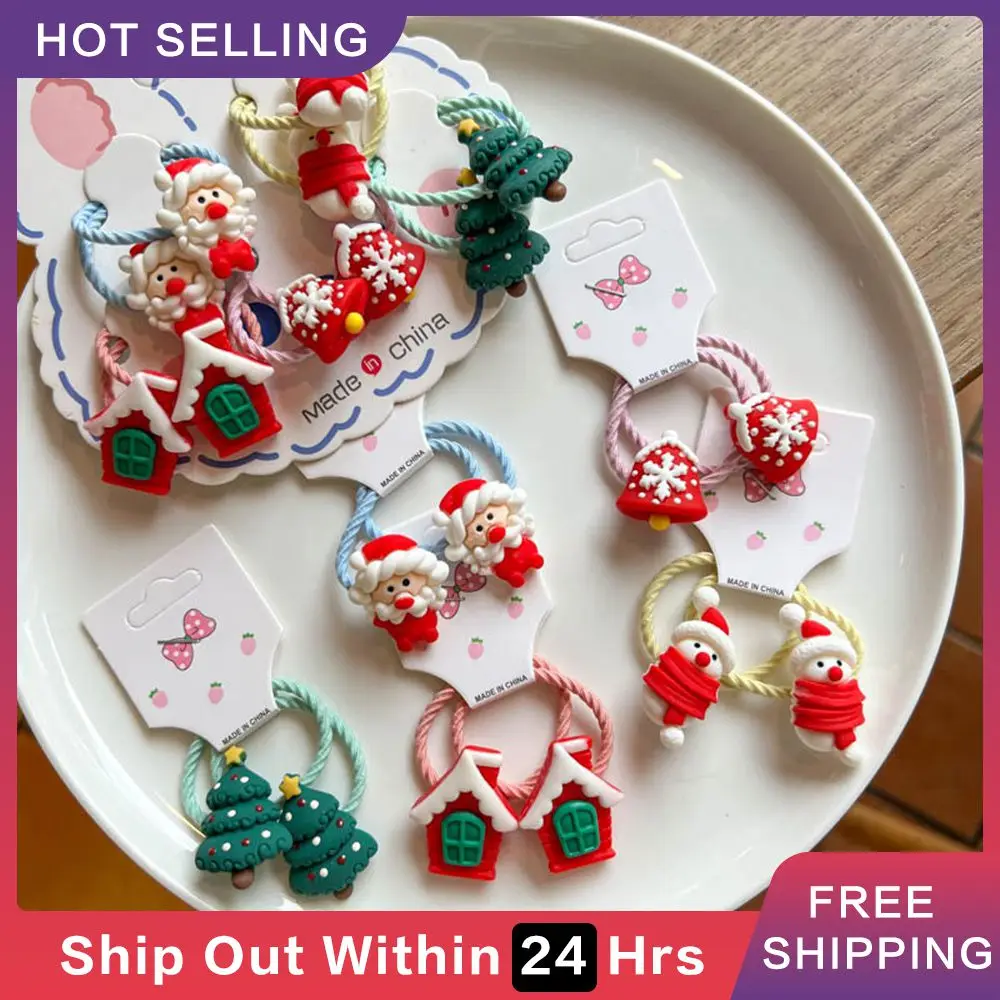 

Snowman Hair Band Safe And Comfortable Playful Hair Accessories Christmas Gifts Rubber Band Don't Hurt Your Hair Practical